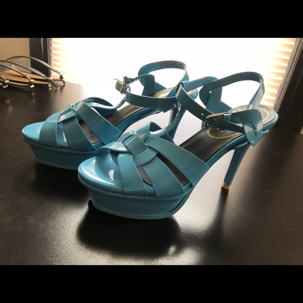 Baby Blue Platform Heels